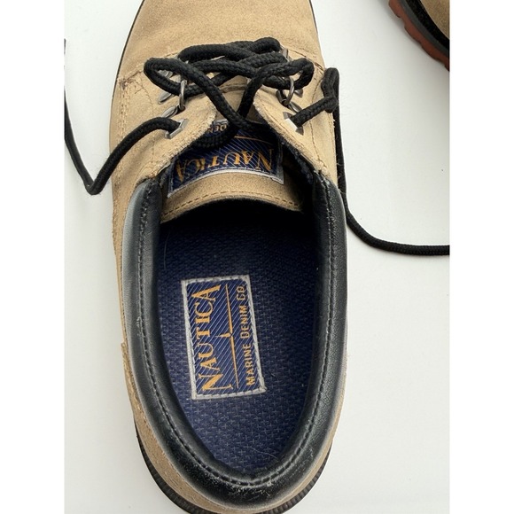 Vintage 90s Y2K Nautica Alarm Tan Suede Hiker Shoes Boots Mens Size 9.5 Hip Hop main image 8